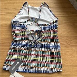 Athleta Prismatic High Neck Swim Tank Top Size S NWT
